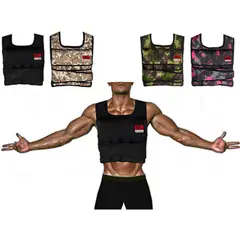 LAVEF - Chaleco De Peso Graduable 50 Lbs Crossfit Gym Running Negro