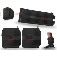 LAVEF - Pesas Tobilleras Graduables Ejercicios 20lb 10kg Negro