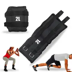 LAVEF - Pesas Tobilleras O Pesas Para Muñecas 4 Lbs.(2 Kg) Negro