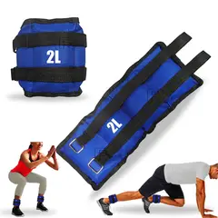 LAVEF - Pesas Tobilleras O Pesas Para Muñecas 4 Lbs.(2 Kg) Azul