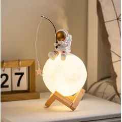 GENERICO - Humidificador Lampara Led Luna Astronauta Esencia