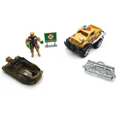 DAYOSHOP - Carro Militar Lancha Militar Soldado Dotación Juguete Niños