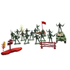 DAYOSHOP - Soldados Militar Peloton Juguete Niños Set Accesorio Tanque