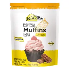 KARAVANSAY - Premezcla para hacer muffins sabor cocoa x500 gr
