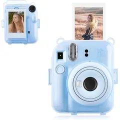 GENERICO - Protector para cámara instax mini 12 - Azul Escarchado