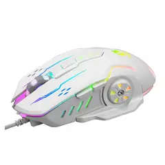 GENERICO - Mouse gamer Mouse 3600dpi retroliluminado blanco