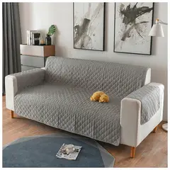 HAPPY BEAR - Forro Protector Sofá 2 Puestos Vinotinto Gris Microfibra