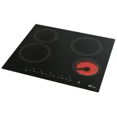 FISCHER - Estufa Empotrar 4Q Eléctrica Vitroceramica Negro 220V Marca Fischer.