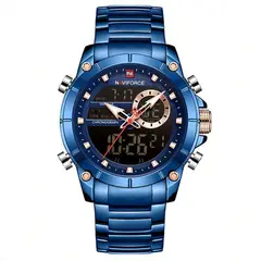 NAVIFORCE - Reloj Nf 9163 Hombre Master Acero Inox + Estuche