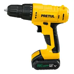 PRETUL - Taladro inalámbrico 3/8", 12 V,