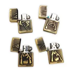 COMPRALOENCASA COM - Encendedor x4 Mecheros Metálicos Vintage Recargable ENC04