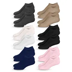 MR HAPPY - Media Calcetin Semi Acolchada Mrhappy Unisex Pack x 12 Pares