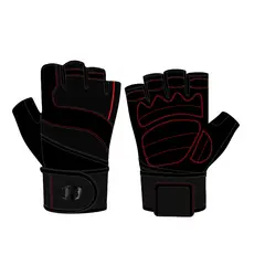 K6 - Guantes Para Gimnasio Doble Muñequera Ice Border III