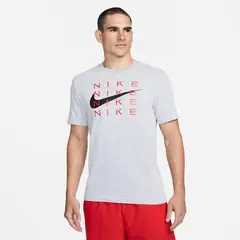 NIKE - Camiseta Hombre Dry-Fit Tee Slub High Brand Read - Gris.