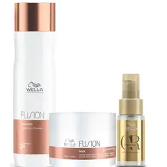 WELLA - Kit Fusion Reparación Shampoo + Mascarilla + Oleo