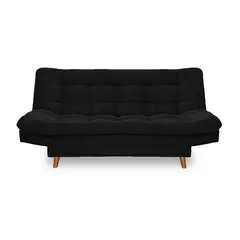 INDUSTRIAL BASESTILOS - Sofá Cama Moltochic Lino Negro patas de metal