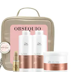 WELLA - Kit Fusion Shampoo Litro + Acondicioandor + Mascarilla + Oleo