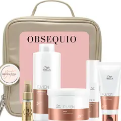 WELLA - Kit Fusion Shampoo Litro Mascarilla Oleo Amino Refiller Acondicionador.---