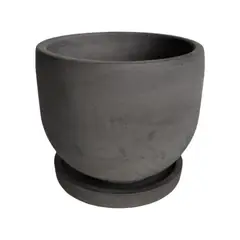 DE CONCRETO MATERAS Y DISEÑO - Matera María de Cemento 12.5x15 cm Oscuro