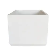 DE CONCRETO MATERAS Y DISEÑO - Matera Eloisa de Cemento 15x15x15 cm Blanco