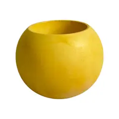 DE CONCRETO MATERAS Y DISEÑO - Matera Luna Mini de Cemento 7x5.5 cm Amarillo
