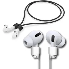 GENERICO - Cable Siliconado Magnetico Para Audifonos Bluetooth A¡rpods NEGRO