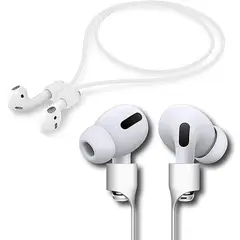 GENERICO - Cable Siliconado Magnetico Para Audifonos Bluetooth A¡rpods BLANCO