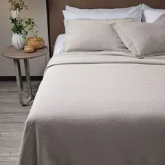 FATELARES - Cubrelecho Extradoble/Queen Azteca Crema Gris 260x250cm