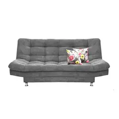 INDUSTRIAL BASESTILOS - Sofá Cama Moltochic Lino Grafito cojines patas metálicas