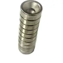 GENERICO - Imanes Potentes Neodimio N50 10und Disco 12x3mm Agujero 4mm