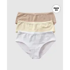 LEONISA - Paquete x3 panties clásicos comodo frescos 12771X3