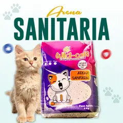 GENERICO - Arena Sanitaria Para Gatos Wild Cats 25 Kg Aroma a Café