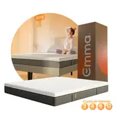 EMMA - Colchón Original King Firmeza Media Memory Foam Tecnología Alemana Soporte Ergonómico 200x200cm-