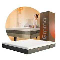 EMMA - Colchón Original King Firmeza Media Memory Foam Tecnología Alemana Soporte Ergonómico 200x200cm-.