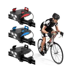 GENERICO - Holder Bicicleta Power Bank Linterna Bocina- Negro