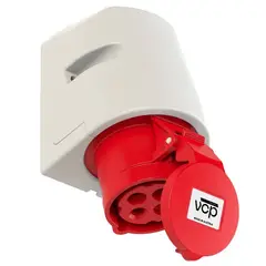 VCP - Toma Sobreponer 440v Roja 3p+t 16amp Tsp16/114, Tierra 6 H,