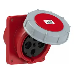 VCP - Toma Incrustar 440v Roja 3p+t 63amp Tin63/4345, Tierra 6 H,