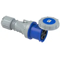 VCP - Toma Aerea 220v Azul 3p+t 63amp Tar63/2345, Tierra 9 H, Ip67
