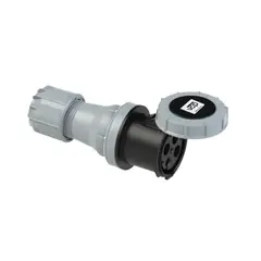 VCP - Toma Aerea 500v Negra 3p+t 63amp Tar63/2345, Tierra 7 H, Ip6