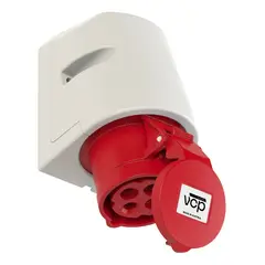 VCP - Toma Sobreponer 440v Roja 3p+t 32amp Tsp32/124, Tierra 6 H,