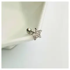 ACCESORIOS DE EVA - Piercing Acero Inoxidable Star Plateado_.