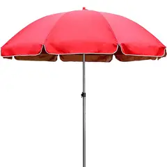 GENERICO - Parasol Gigante Sombrilla 3mts Poste Galvanizado Playa ROJO