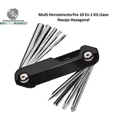 PRO - Multi Herramienta Bicicleta 10 En 1 Kit Llave Hexagonal