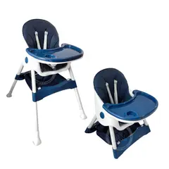 INDUHOGAR - Silla comedor para bebe doble altura marca azul
