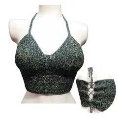 VANIDADES COLLECTIONS - Crop Top Para Mujer Tejido Crop Top De Moda Dama