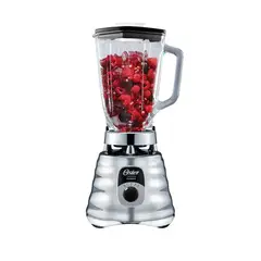OSTER - Licuadora BLST4655 1.25 L 700 W 3 Vel Vaso Vidrio Gris