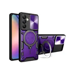 GENERICO - Estuche Proteccion Camara Soporte Compatible con Samsung A14 morado