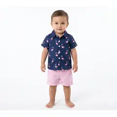 LUSOLSI - Ropa para niños conjuntos de vestir bebes camisa y pantalon corto