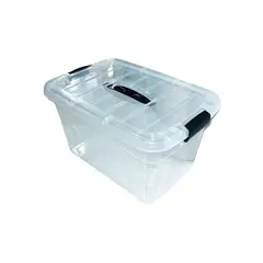 GENERICO - 3 cajas plástica tupper multihogar tapa click de 10 litros
