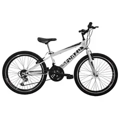 SFORZO - Bicicleta Niño Rin 24 Doble Pared 18 Cambios Blanco-